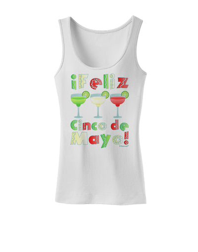 Margaritas - Mexican Flag Colors - Feliz Cinco de Mayo Womens Tank Top by TooLoud-Womens Tank Tops-TooLoud-White-X-Small-Davson Sales