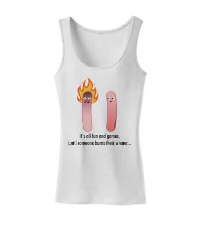 It's All Fun and Games - Wiener Womens Tank Top by TooLoud-Womens Tank Tops-TooLoud-White-X-Small-Davson Sales