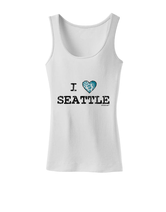 Distressed I Heart Seattle - Heart Flag Womens Tank Top by TooLoud-Womens Tank Tops-TooLoud-White-X-Small-Davson Sales