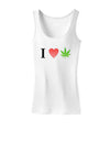 I Heart Marijuana Leaf Womens Tank Top-Womens Tank Tops-TooLoud-White-X-Small-Davson Sales