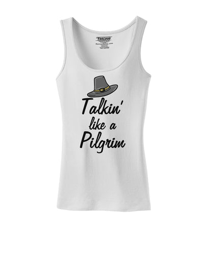 Talkin Like a Pilgrim Womens Petite Tank Top-Womens Tank Tops-TooLoud-White-X-Small-Davson Sales