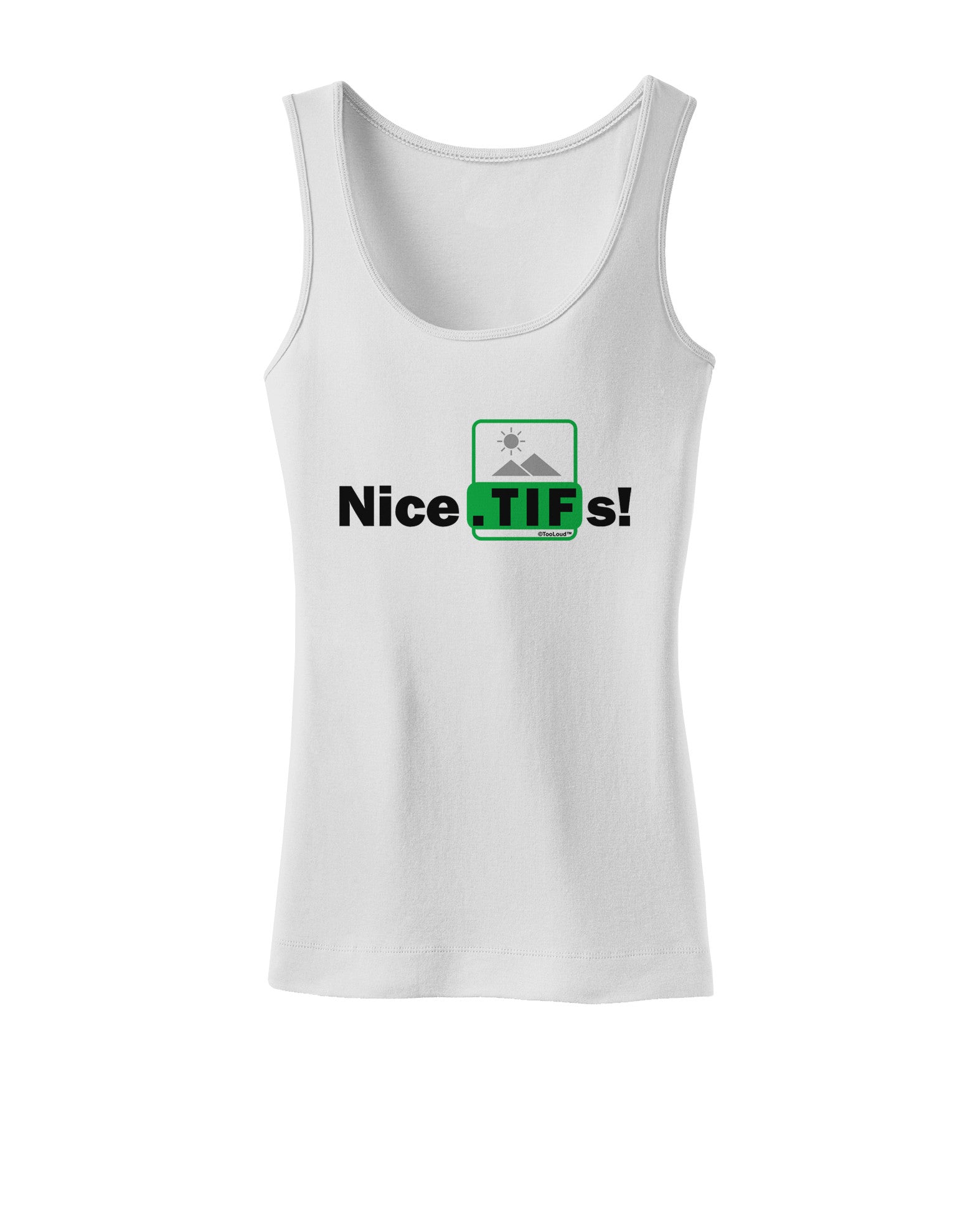 Nice Tifs Womens Petite Tank Top-TooLoud-White-X-Small-Davson Sales