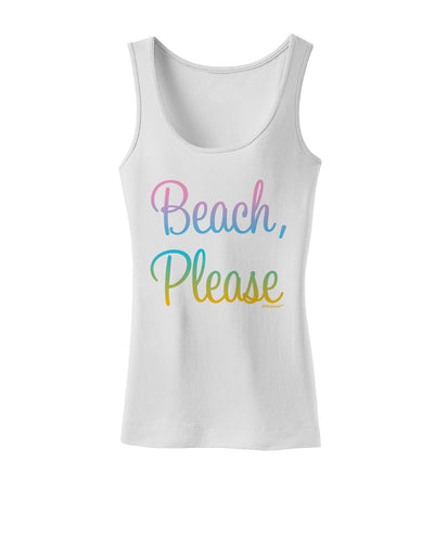 Beach Please - Summer Colors Womens Tank Top-Womens Tank Tops-TooLoud-White-X-Small-Davson Sales