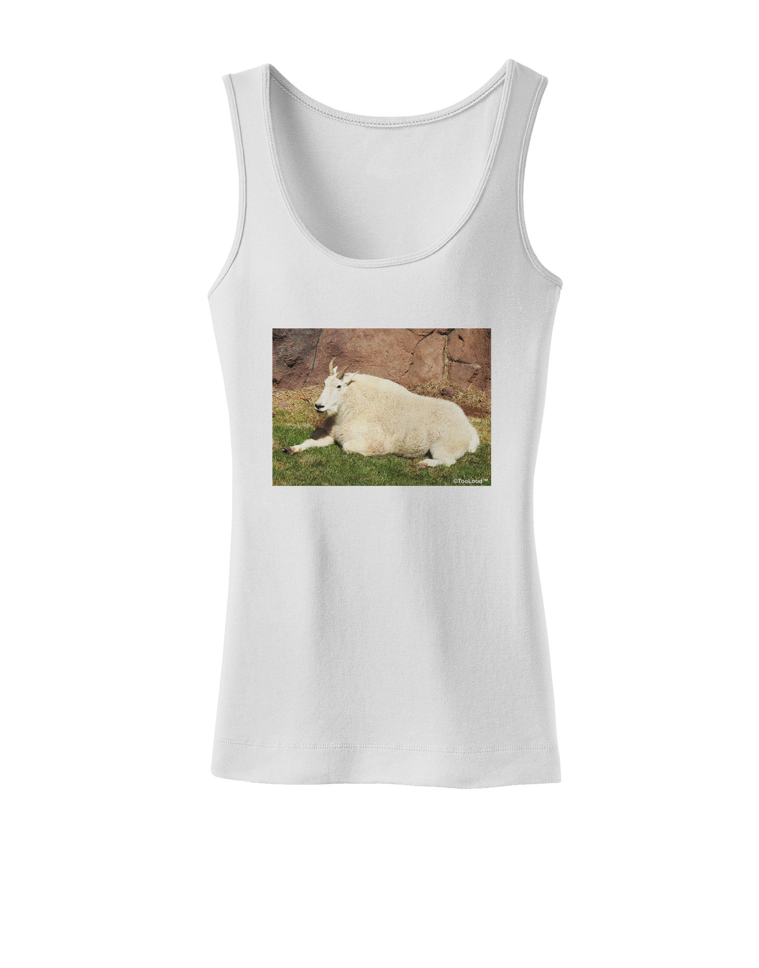 Relaxing Ram Womens Petite Tank Top-TooLoud-White-X-Small-Davson Sales