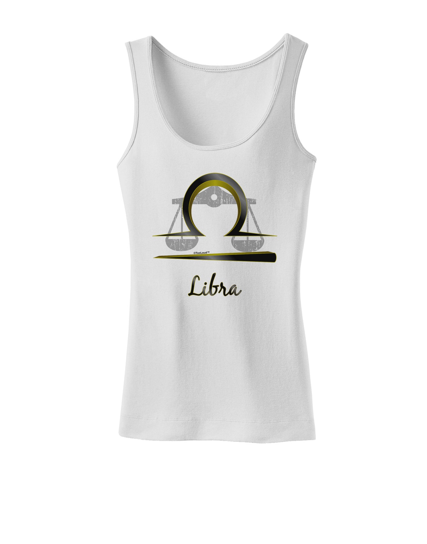 Libra Symbol Womens Petite Tank Top-TooLoud-White-X-Small-Davson Sales