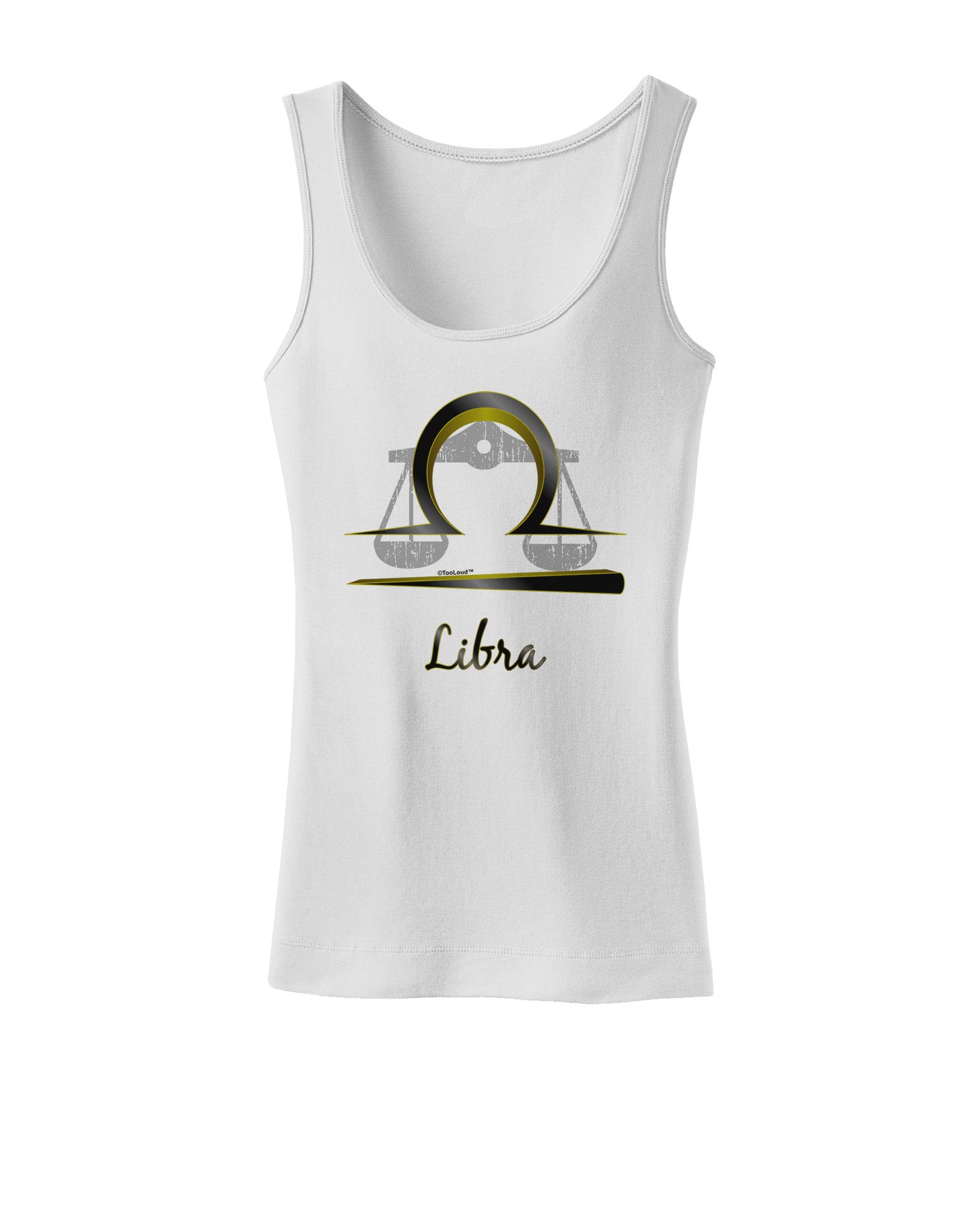 Libra Symbol Womens Petite Tank Top-TooLoud-White-X-Small-Davson Sales