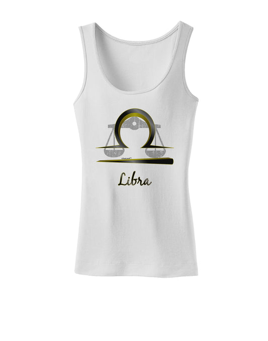 Libra Symbol Womens Petite Tank Top-TooLoud-White-X-Small-Davson Sales