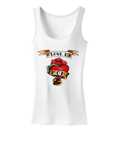 Tattoo Heart I Love My Mom Womens Tank Top-Womens Tank Tops-TooLoud-White-X-Small-Davson Sales