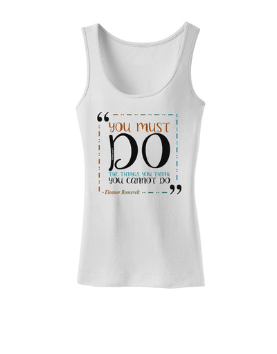 You Must Eleanor R Womens Petite Tank Top-TooLoud-White-X-Small-Davson Sales