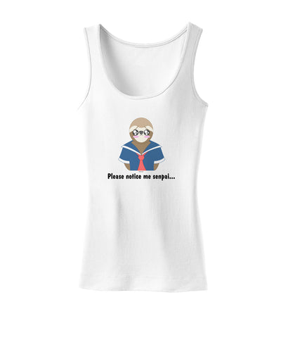 Sailor Sloth Womens Tank Top-Womens Tank Tops-TooLoud-White-X-Small-Davson Sales