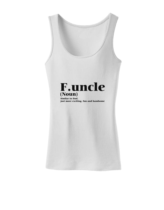 Funcle - Fun Uncle Womens Petite Tank Top by TooLoud-TooLoud-White-X-Small-Davson Sales