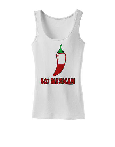 Fifty Percent Mexican Womens Tank Top-Womens Tank Tops-TooLoud-White-X-Small-Davson Sales