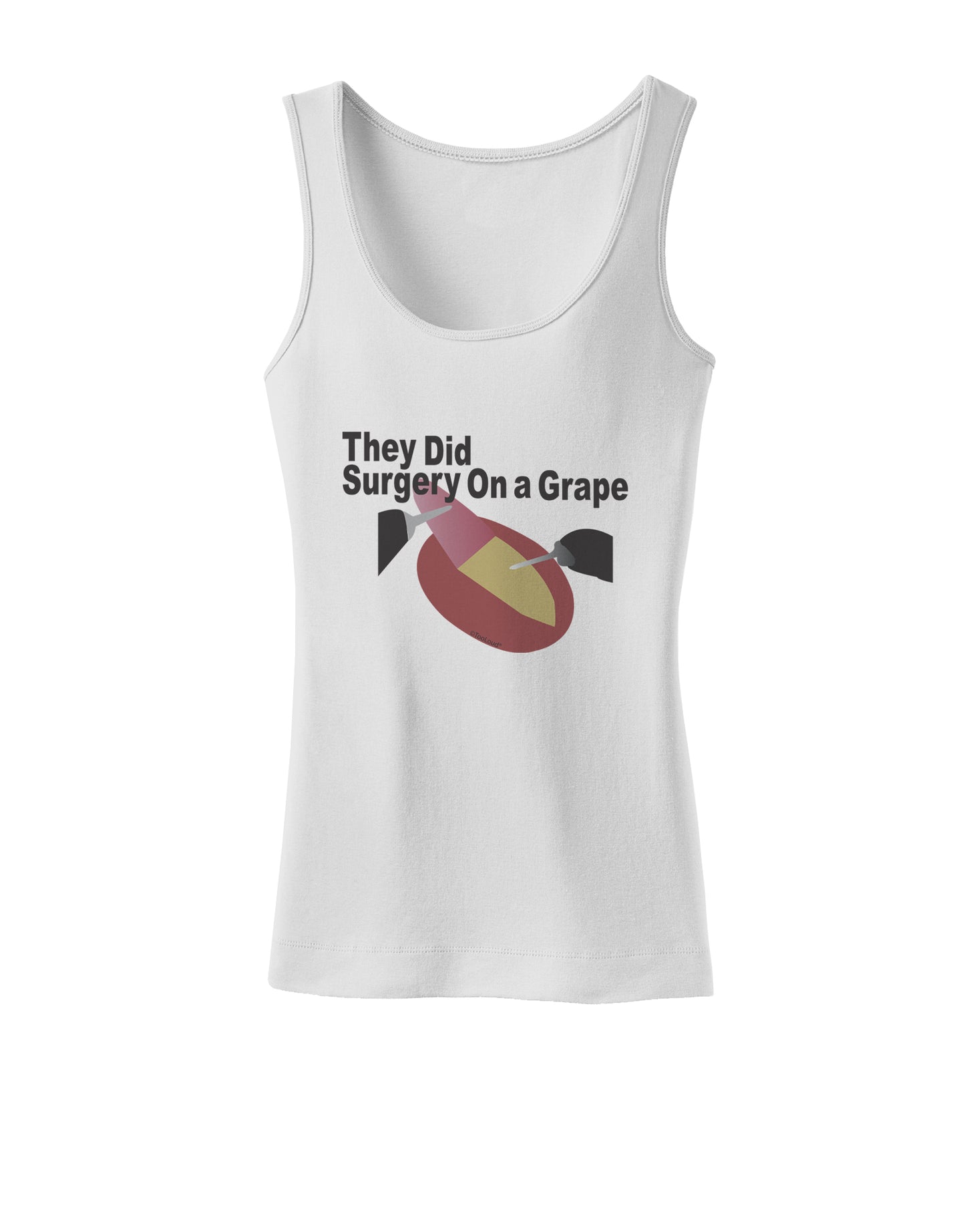 They Did Surgery On a Grape Womens Petite Tank Top by TooLoud-TooLoud-White-X-Small-Davson Sales