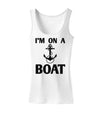 I'm on a BOAT Womens Tank Top-Womens Tank Tops-TooLoud-White-X-Small-Davson Sales