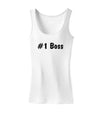 #1 Boss Text - Boss Day Womens Tank Top-Womens Tank Tops-TooLoud-White-X-Small-Davson Sales