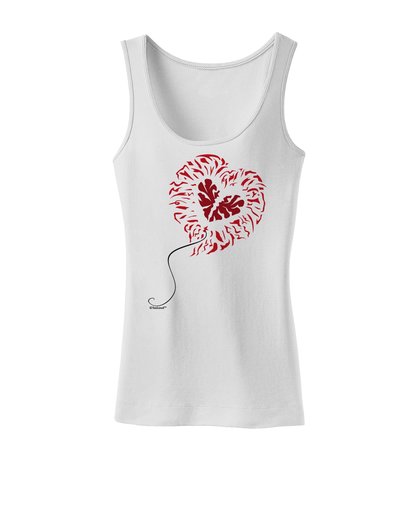 Broken Heart Popped Red Heart Balloon Womens Tank Top-Womens Tank Tops-TooLoud-White-X-Small-Davson Sales
