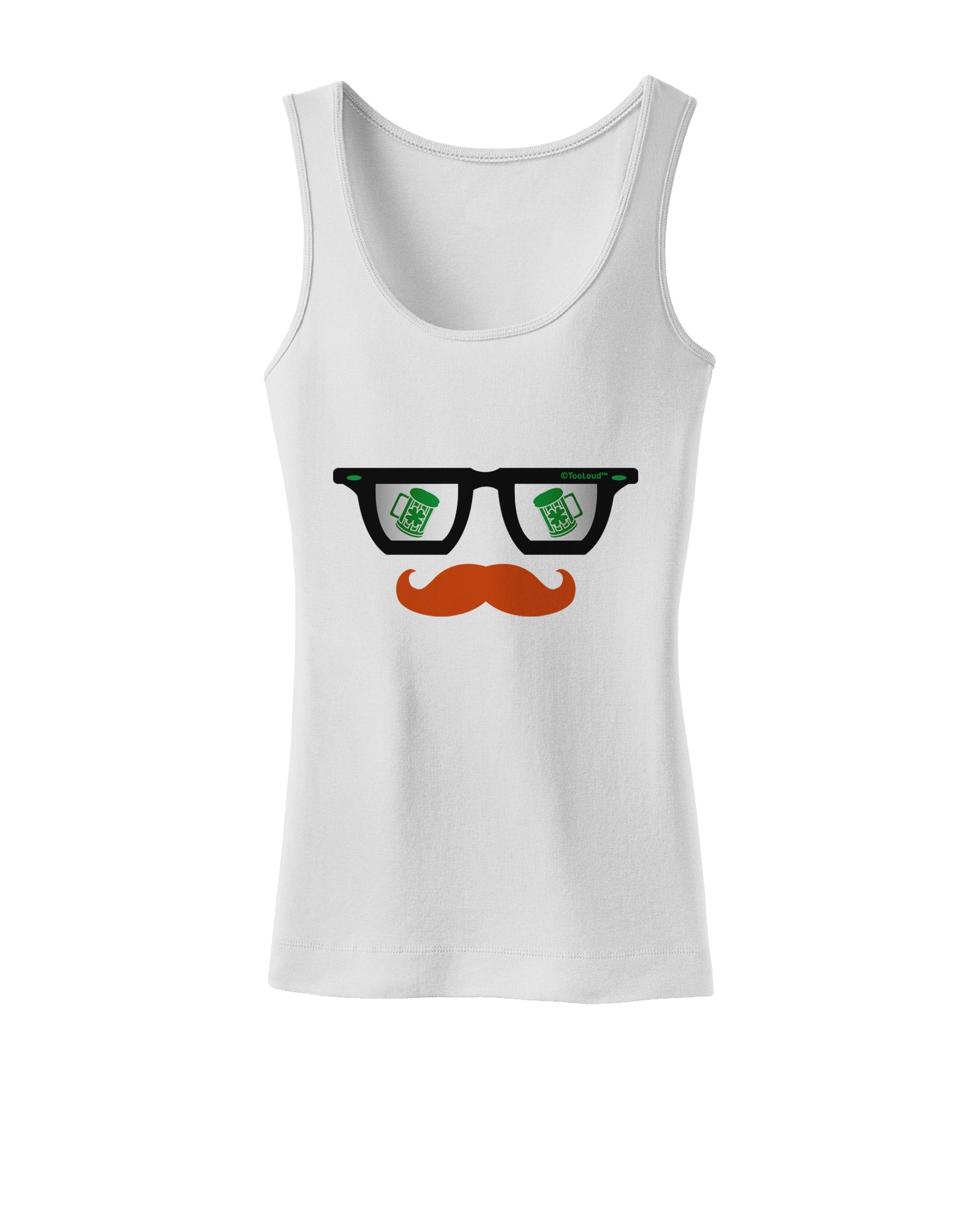 St. Patrick's Day Beer Glasses Design Womens Tank Top by TooLoud-Womens Tank Tops-TooLoud-White-X-Small-Davson Sales