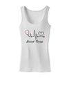 Stethoscope Heartbeat Text Womens Petite Tank Top-TooLoud-White-X-Small-Davson Sales