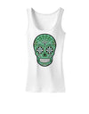 Version 5 Green Day of the Dead Calavera Womens Tank Top-Womens Tank Tops-TooLoud-White-X-Small-Davson Sales