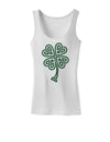 Celtic Knot 4 Leaf Clover St Patricks Womens Tank Top-Womens Tank Tops-TooLoud-White-X-Small-Davson Sales