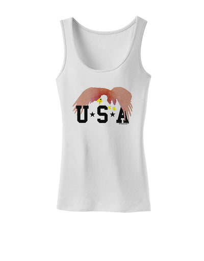 Bald Eagle USA Womens Tank Top-Womens Tank Tops-TooLoud-White-X-Small-Davson Sales