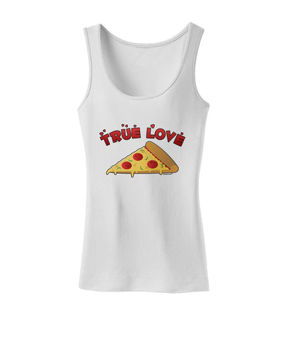 True Love - Pizza Womens Petite Tank Top-TooLoud-White-X-Small-Davson Sales