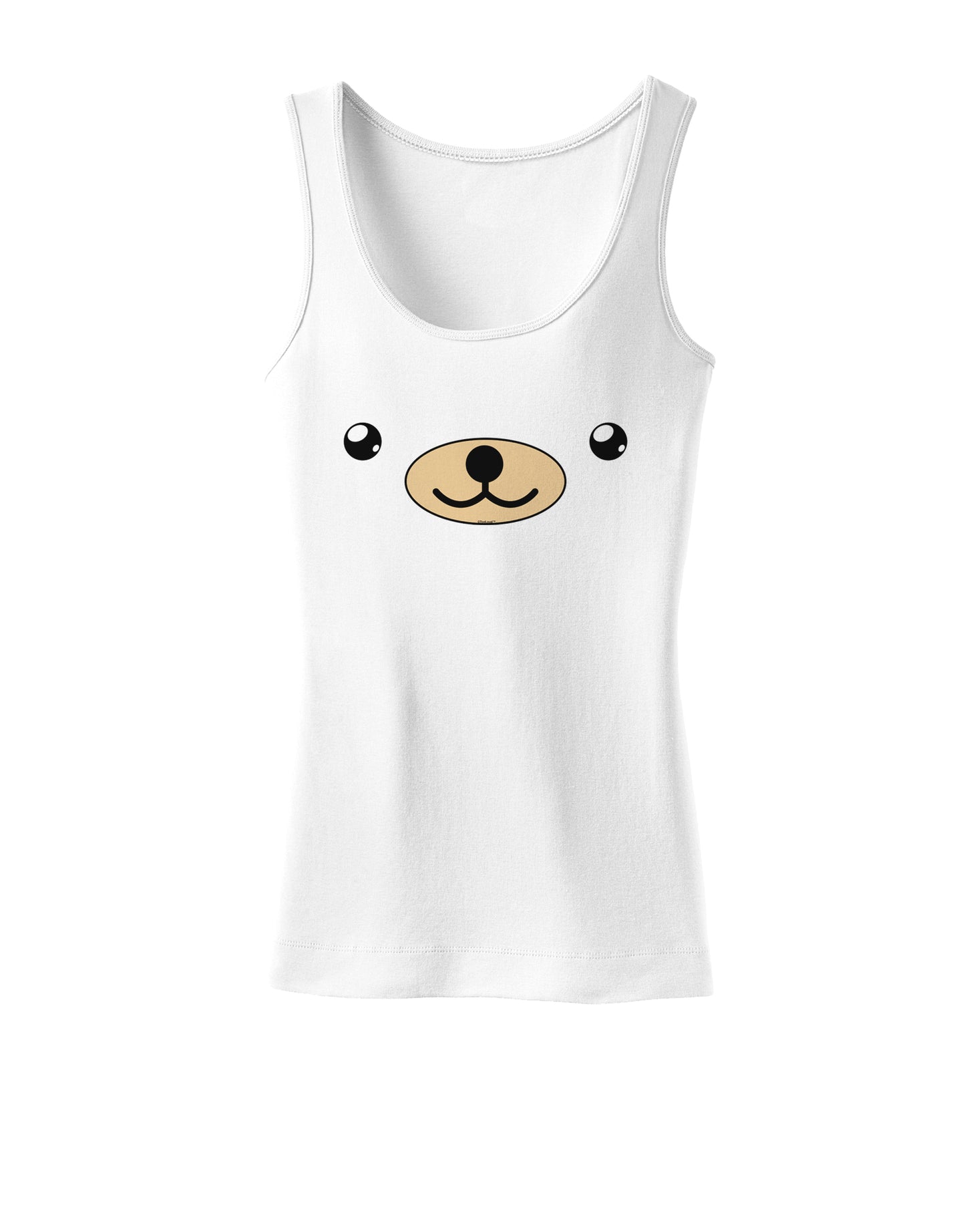 Kyu-T Face - Beartholomew the Teddy Bear Womens Tank Top-Womens Tank Tops-TooLoud-White-X-Small-Davson Sales