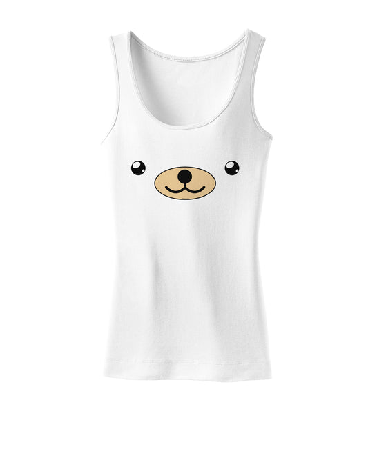 Kyu-T Face - Beartholomew the Teddy Bear Womens Tank Top-Womens Tank Tops-TooLoud-White-X-Small-Davson Sales