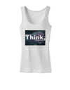 What We Think Buddha Womens Petite Tank Top-TooLoud-White-X-Small-Davson Sales