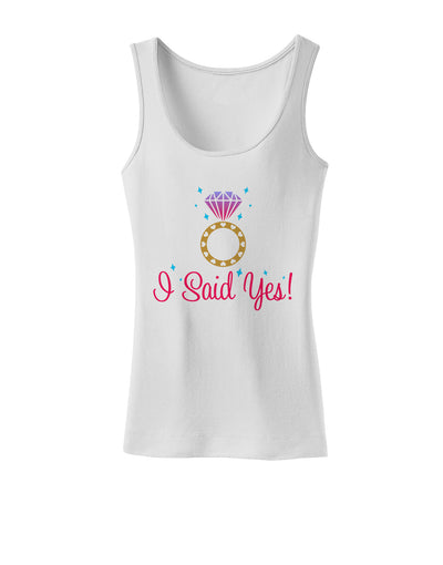 I Said Yes - Diamond Ring - Color Womens Tank Top-Womens Tank Tops-TooLoud-White-X-Small-Davson Sales