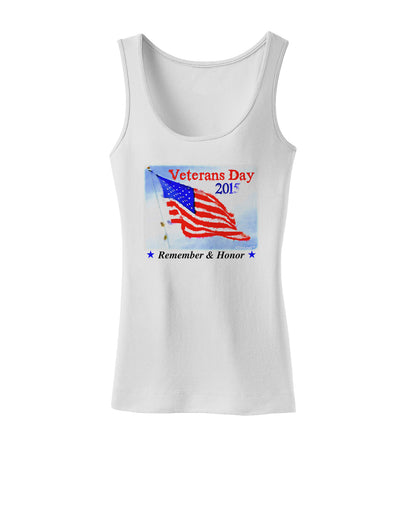 Veterans Day 2015 WaterColor Womens Tank Top-Womens Tank Tops-TooLoud-White-X-Small-Davson Sales