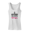 Proud Navy Wife Womens Petite Tank Top-TooLoud-White-X-Small-Davson Sales