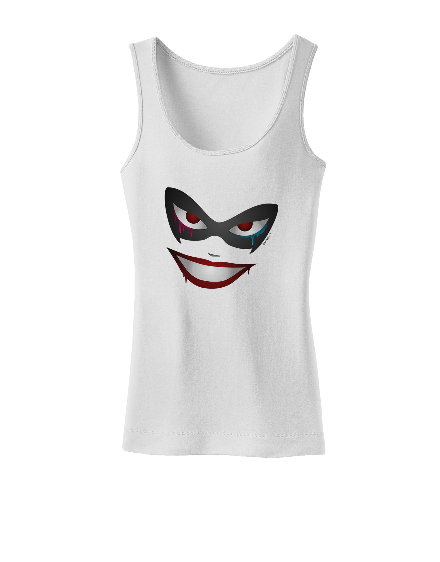 Lil Monster Mask Womens Petite Tank Top-TooLoud-White-X-Small-Davson Sales