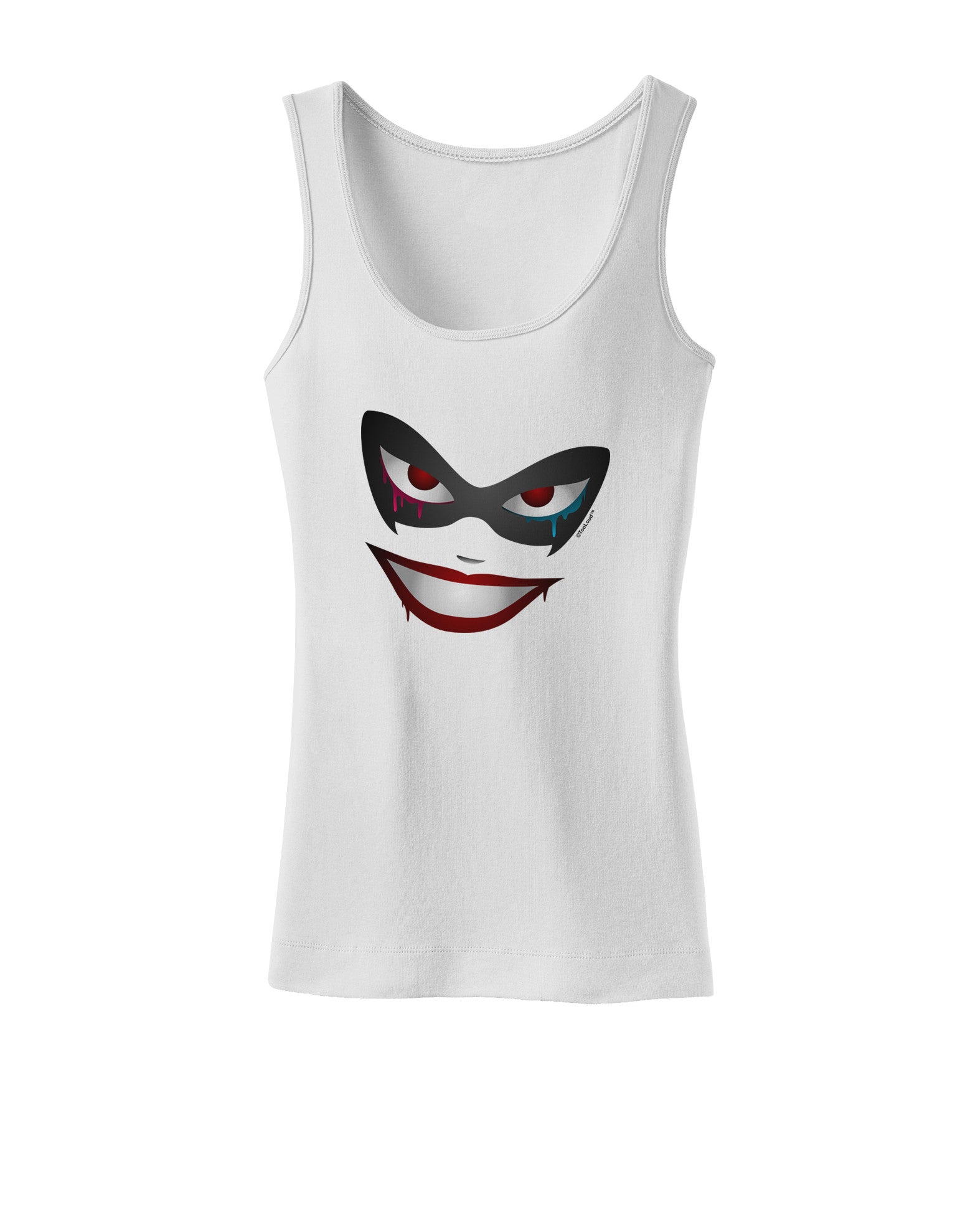 Lil Monster Mask Womens Petite Tank Top-TooLoud-White-X-Small-Davson Sales