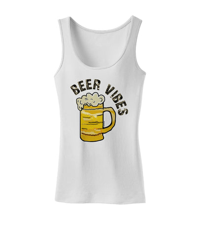 Beer Vibes Womens Petite Tank Top-Womens Tank Tops-TooLoud-White-X-Small-Davson Sales