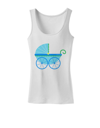 Baby Boy Carriage Womens Tank Top-Womens Tank Tops-TooLoud-White-X-Small-Davson Sales