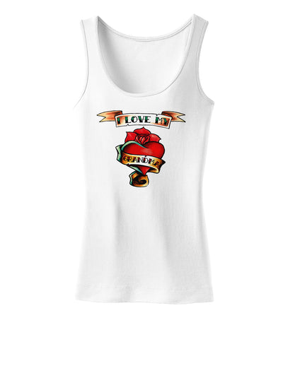 Tattoo Heart I Love My Grandma Womens Tank Top-Womens Tank Tops-TooLoud-White-X-Small-Davson Sales