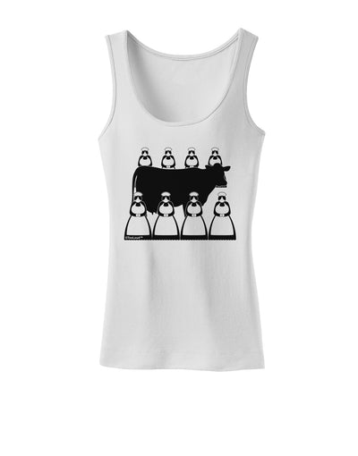 Eight Maids A Milking Womens Tank Top-Womens Tank Tops-TooLoud-White-X-Small-Davson Sales