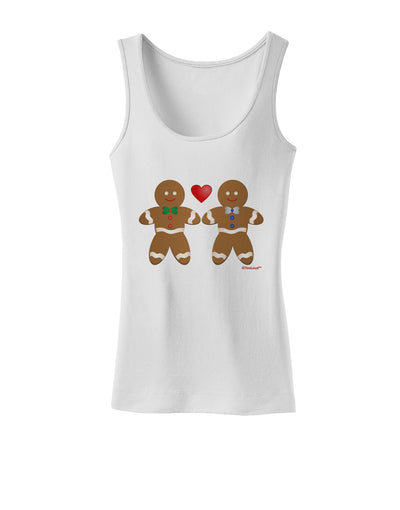 Gingerbread Man Couple Womens Tank Top by TooLoud-Womens Tank Tops-TooLoud-White-X-Small-Davson Sales