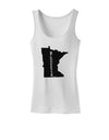 Minnesota - United States Shape Womens Tank Top-Womens Tank Tops-TooLoud-White-X-Small-Davson Sales