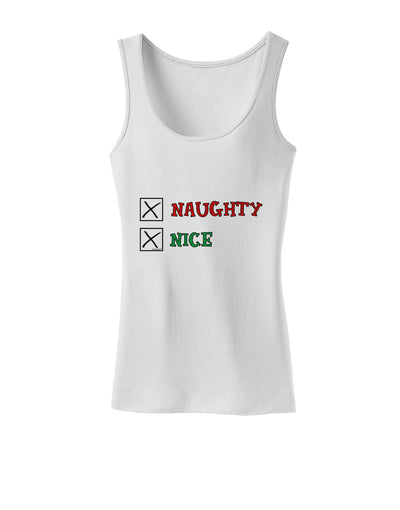 Naughty or Nice Christmas - Naughty and Nice Womens Tank Top-Womens Tank Tops-TooLoud-White-X-Small-Davson Sales