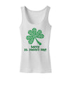 Happy St. Paddy's Day Shamrock Design Womens Tank Top by TooLoud-Womens Tank Tops-TooLoud-White-X-Small-Davson Sales