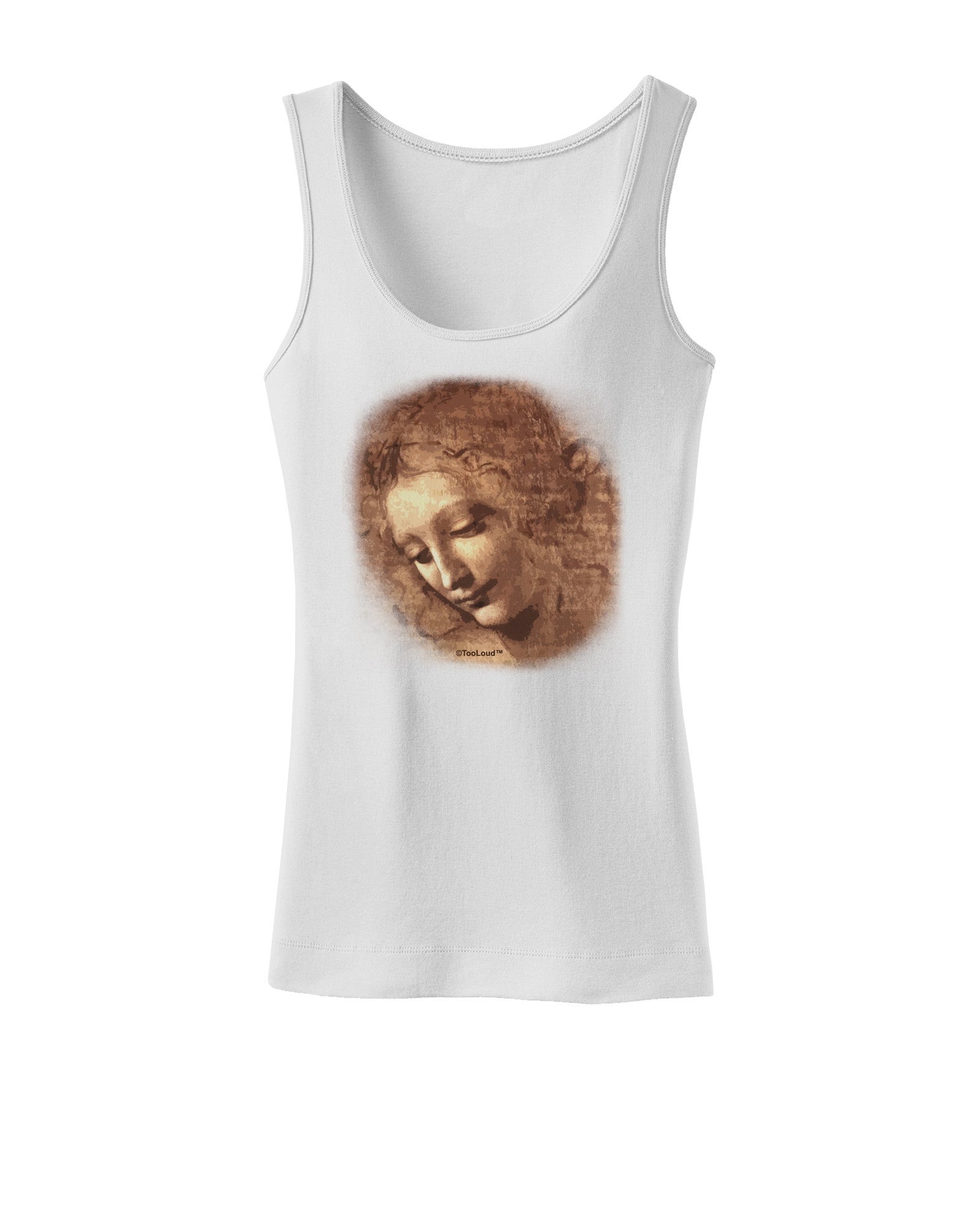 Lady With Disheveled Hair Womens Petite Tank Top-TooLoud-White-X-Small-Davson Sales
