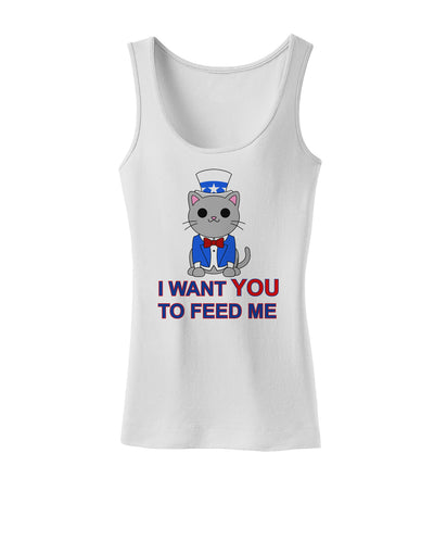 Patriotic Cat I Want You Womens Tank Top by TooLoud-Womens Tank Tops-TooLoud-White-X-Small-Davson Sales