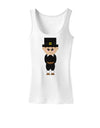 Cute Pilgrim Boy Thanksgiving Womens Tank Top-Womens Tank Tops-TooLoud-White-X-Small-Davson Sales