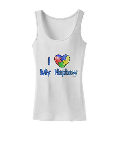 I Heart My Nephew - Autism Awareness Womens Tank Top by TooLoud-Womens Tank Tops-TooLoud-White-X-Small-Davson Sales