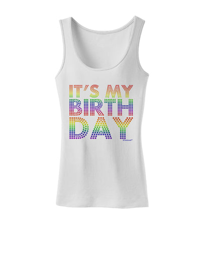 It's My Birthday - Candy Colored Dots Womens Tank Top by TooLoud-Womens Tank Tops-TooLoud-White-X-Small-Davson Sales