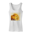 Lion Watercolor 3 Text Womens Tank Top-Womens Tank Tops-TooLoud-White-X-Small-Davson Sales