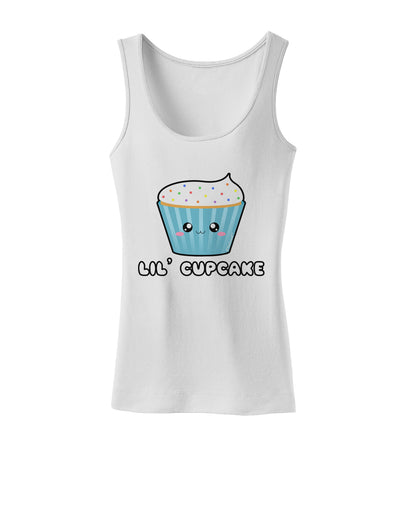 Cute Cupcake with Sprinkles - Lil Cupcake Womens Tank Top by TooLoud-Womens Tank Tops-TooLoud-White-X-Small-Davson Sales