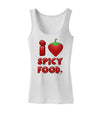 I Heart Spicy Food Womens Petite Tank Top-TooLoud-White-X-Small-Davson Sales